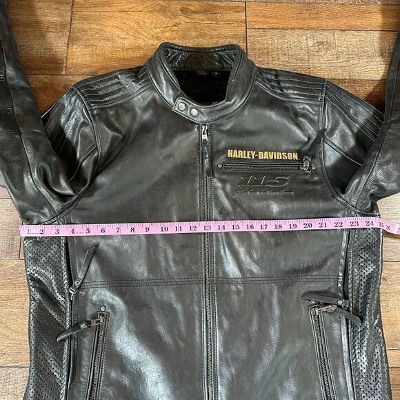 Size XL Harley-Davidson 115th Anniversary Leather Jacket Men's Black Buffalo #79 - Picture 3 of 12